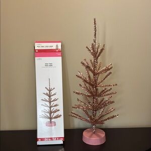 Festive Pink Mini Holiday Tree